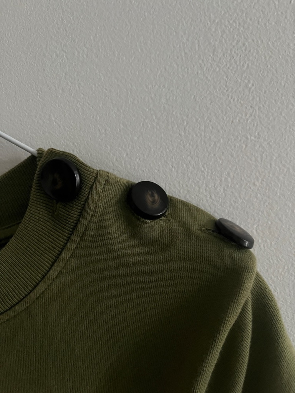 SEZANE green cotton t-shirt mini dress, size small - Picture 4 of 11